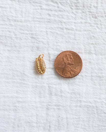 Pave Cowrie Shell Charm, CH81