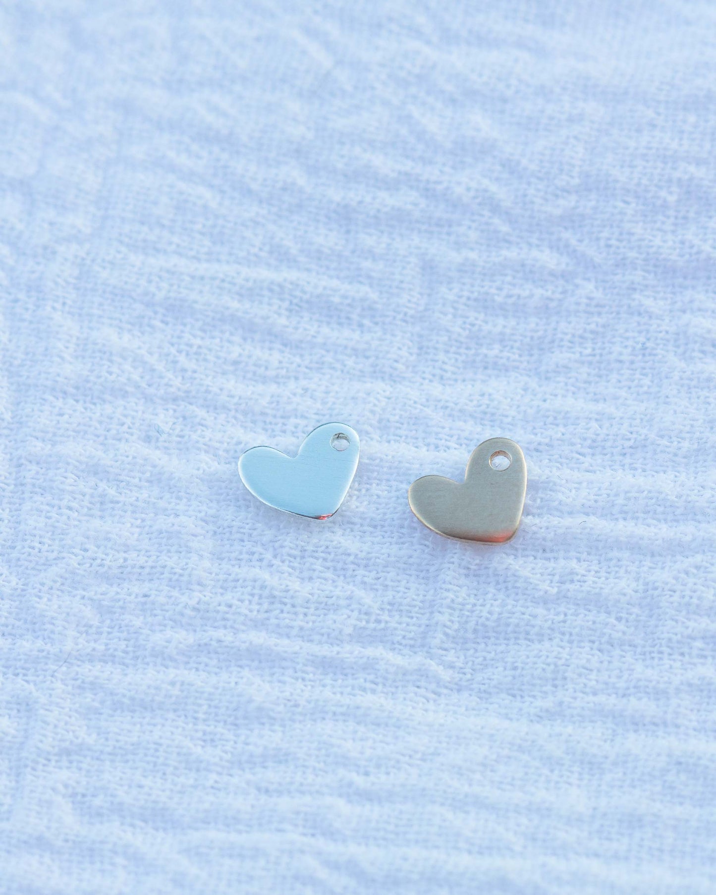 6x7mm Heart Blank with One hole, B26