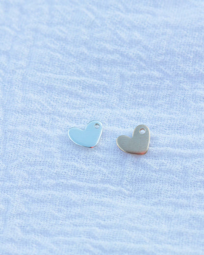 6x7mm Heart Blank with One hole, B26