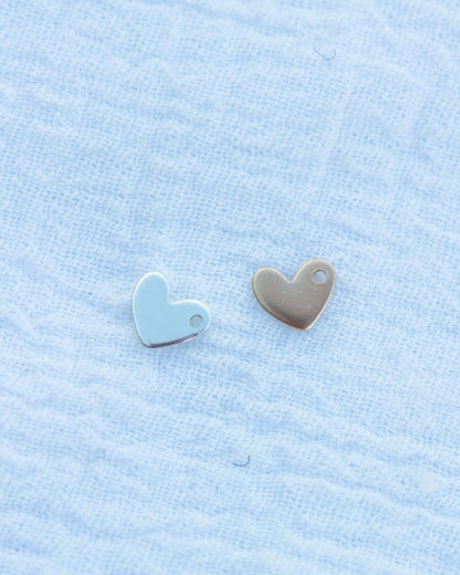 6x7mm Heart Blank with One hole, B26