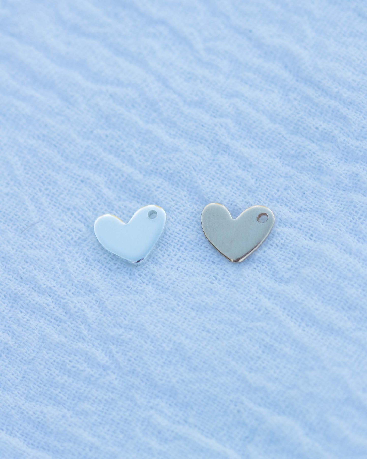 8x9mm Heart blank with One Hole, B25