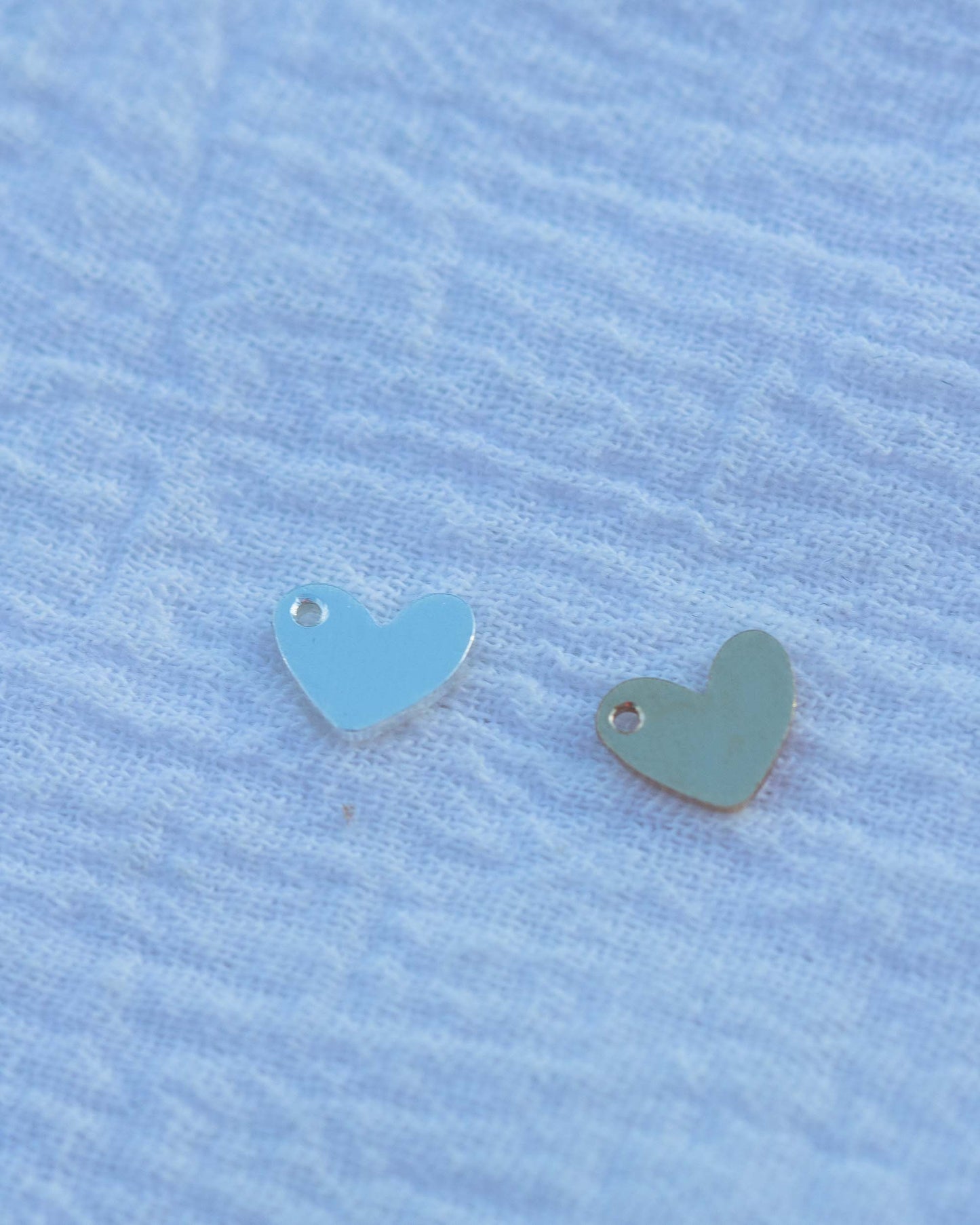 8x9mm Heart blank with One Hole, B25