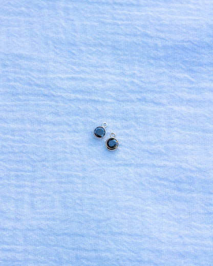 4mm Black CZ Charm, CH79