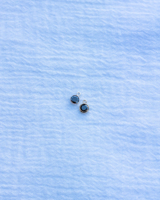 4mm Black CZ Charm, CH79