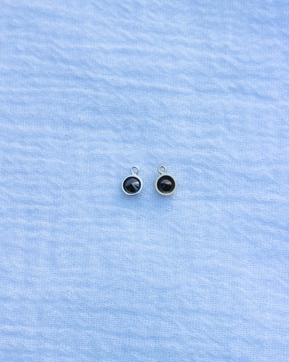 4mm Black CZ Charm, CH79