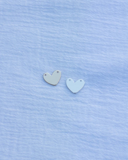 11x13mm Heart Blank with Two Upper Holes, B27