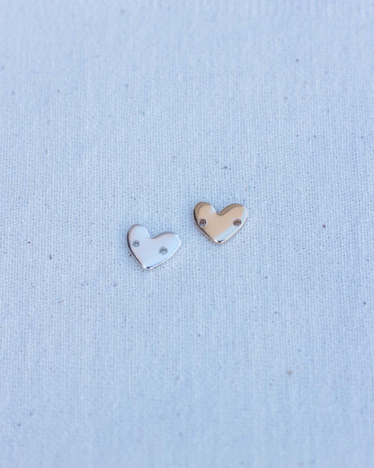 8x9mm Heart Blank with Two Middle Holes, B32