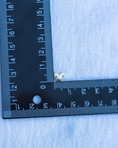 8x9mm Heart Blank with Two Middle Holes, B32