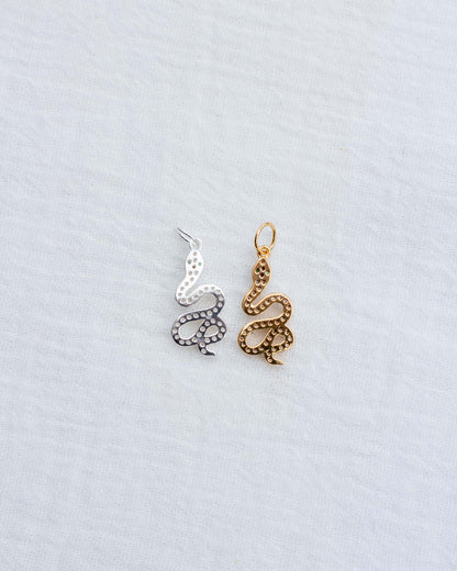 Emerald Eye Snake Charm, CH89