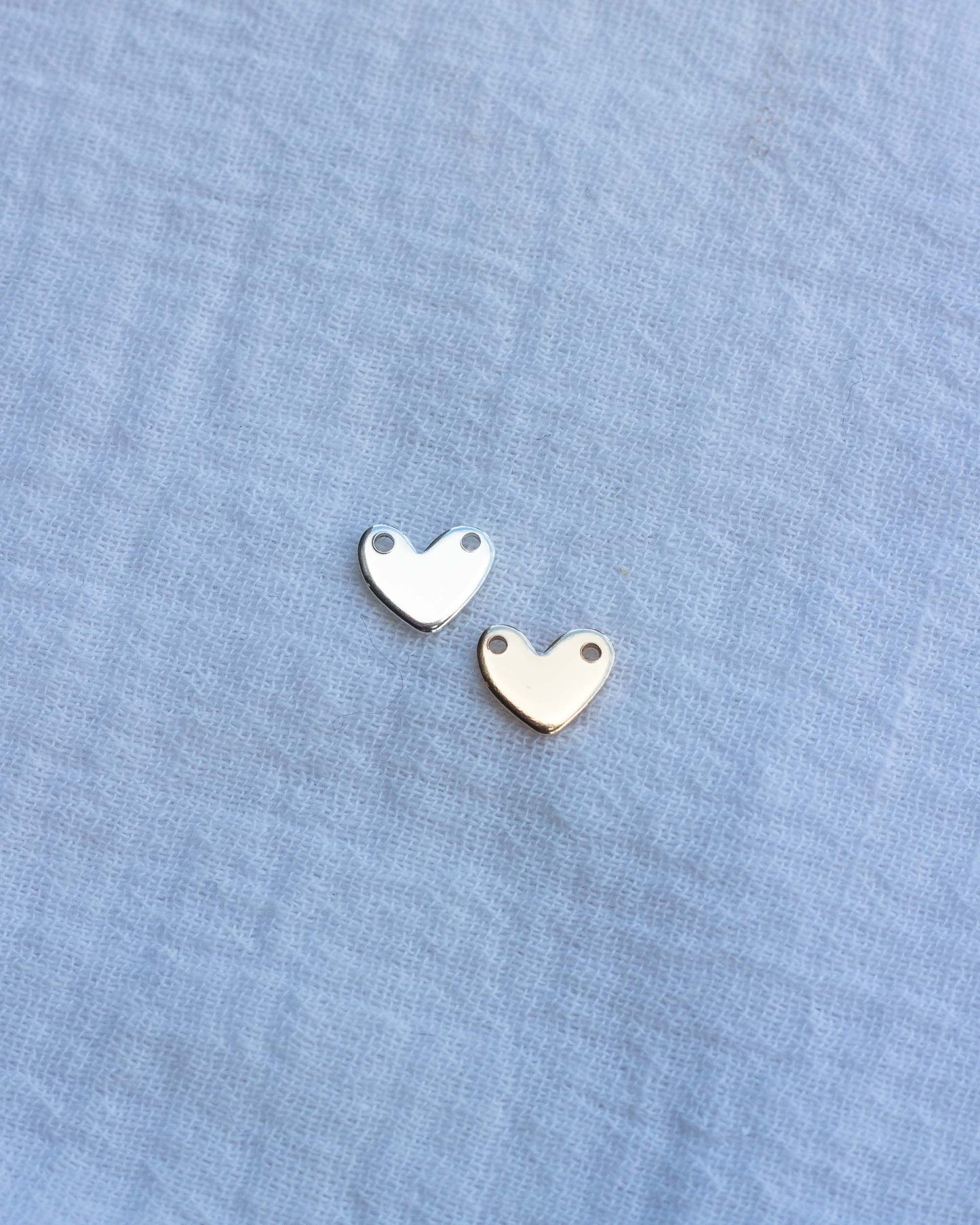 8x9mm Heart Blank with Two Upper Holes, B30