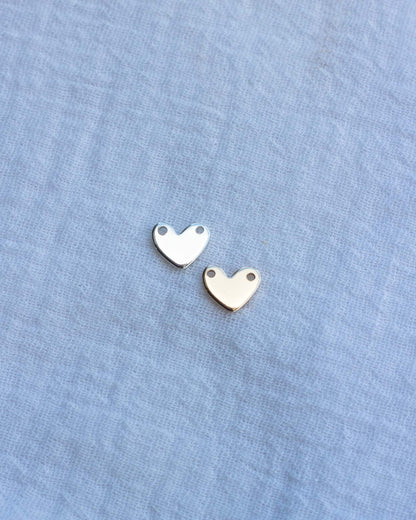 8x9mm Heart Blank with Two Upper Holes, B30