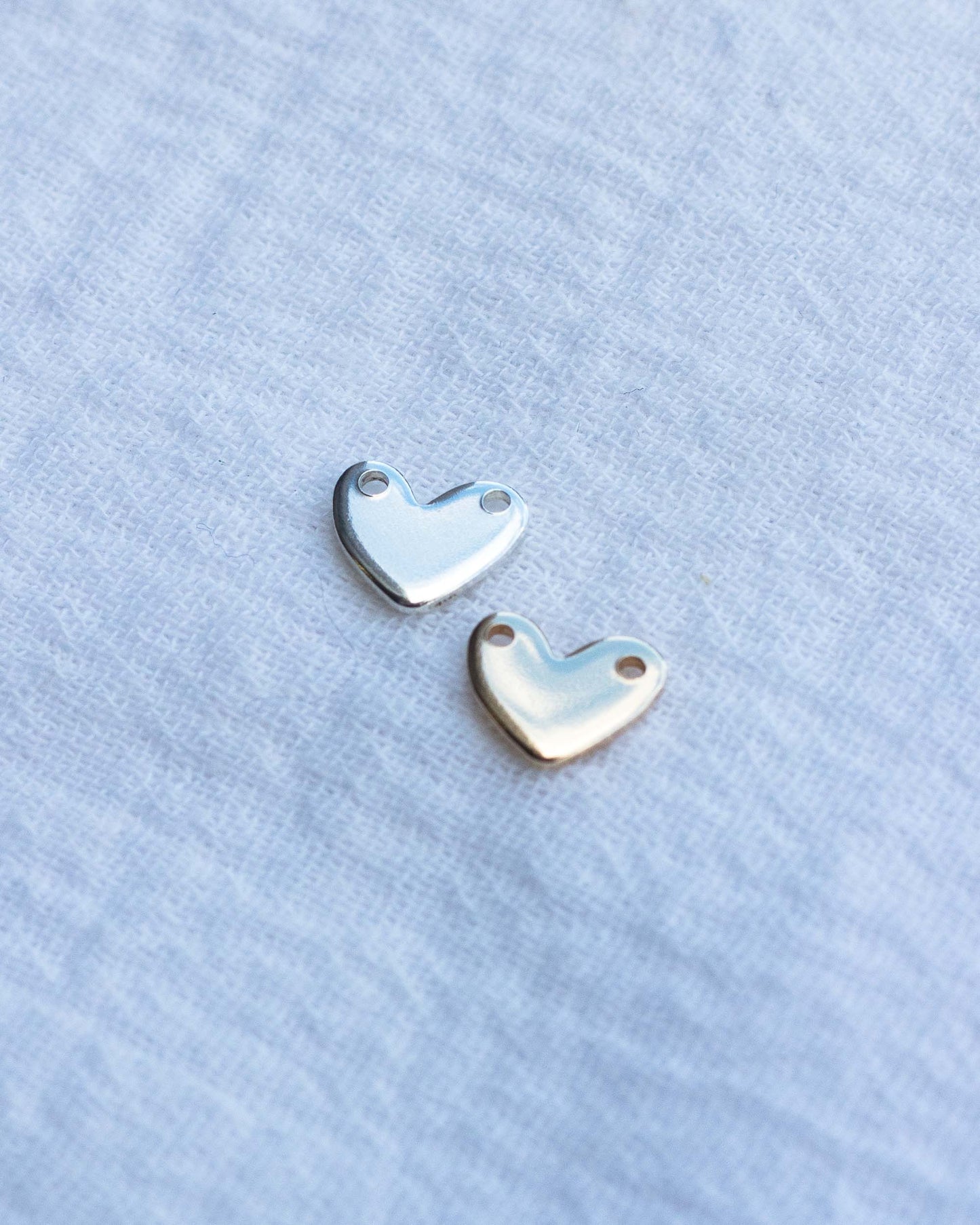 8x9mm Heart Blank with Two Upper Holes, B30