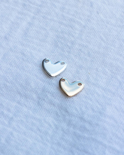 8x9mm Heart Blank with Two Upper Holes, B30