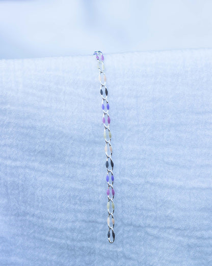 Lavender Multi Color Enamel Chain, SP102