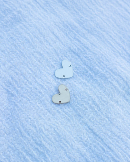 11x13mm Heart Blank with Two Middle Holes, B29