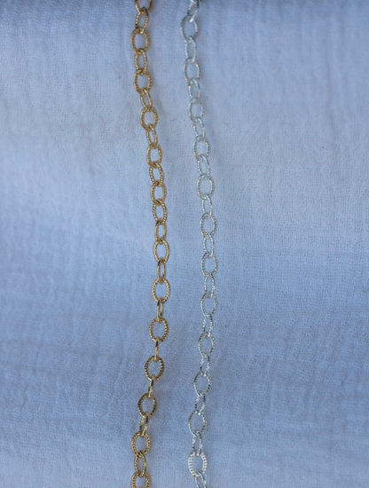 3.8mm Patterned Cable Chain, G44, S44