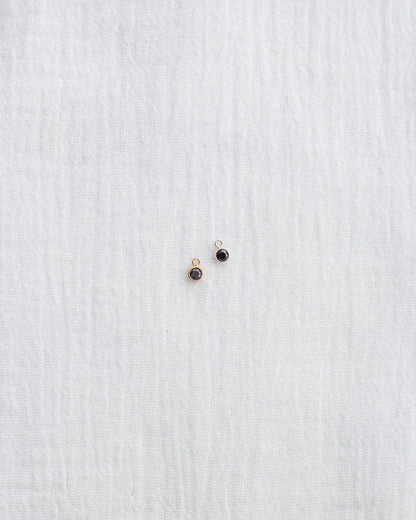 3mm Black CZ Charm, CH92