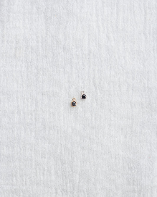 3mm Black CZ Charm, CH92