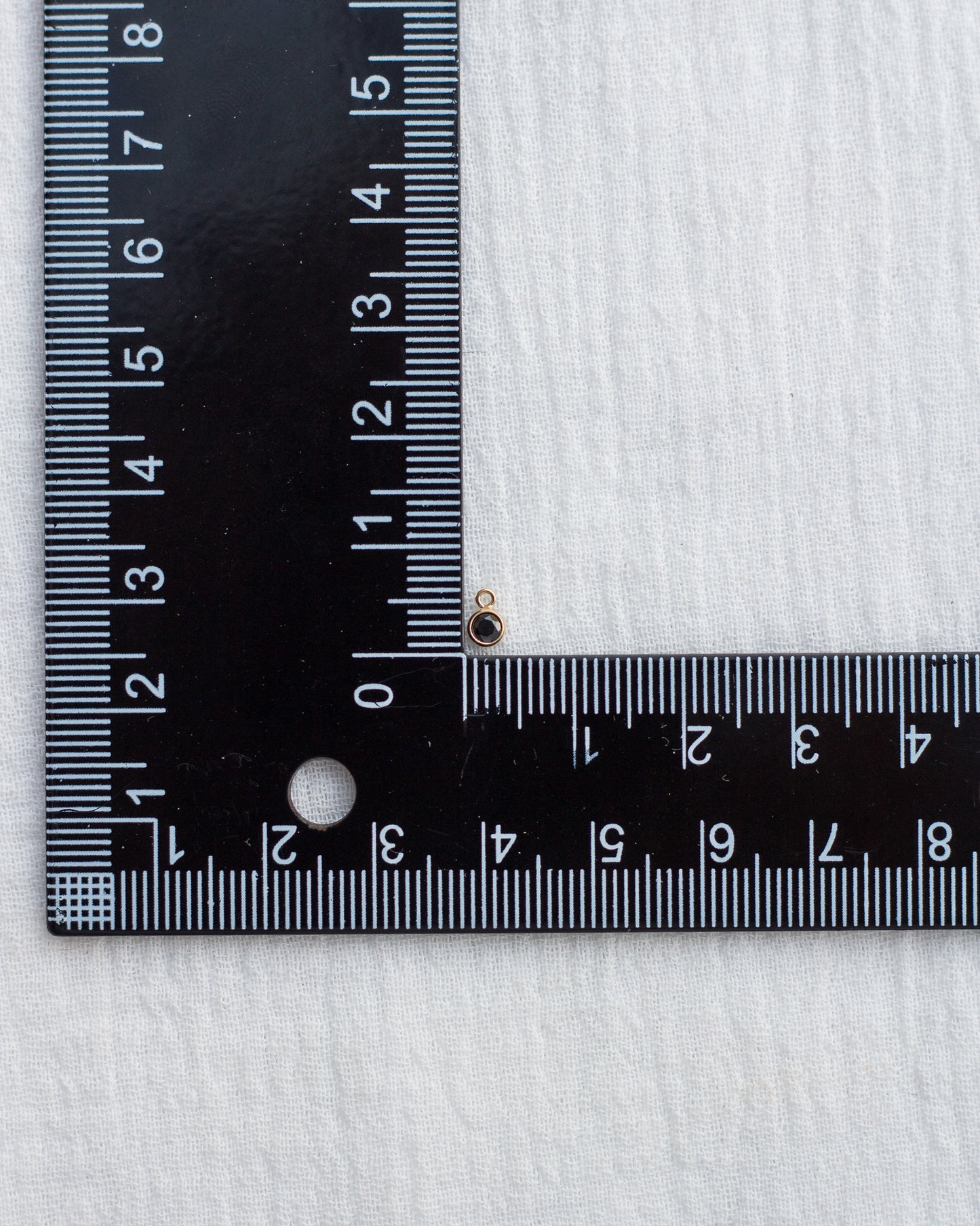 3mm Black CZ Charm, CH92