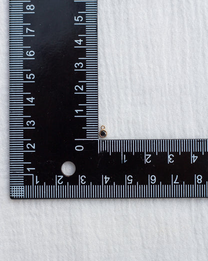 3mm Black CZ Charm, CH92