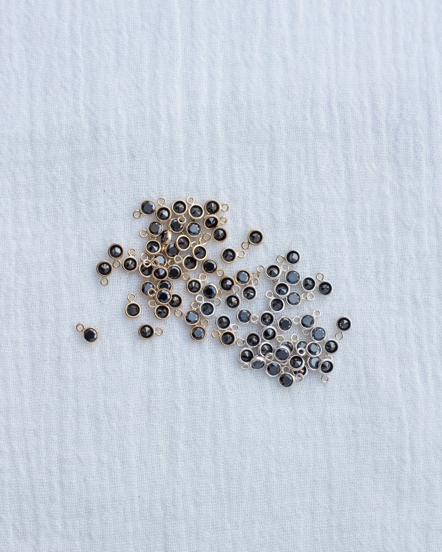 3mm Black CZ Charm, CH92