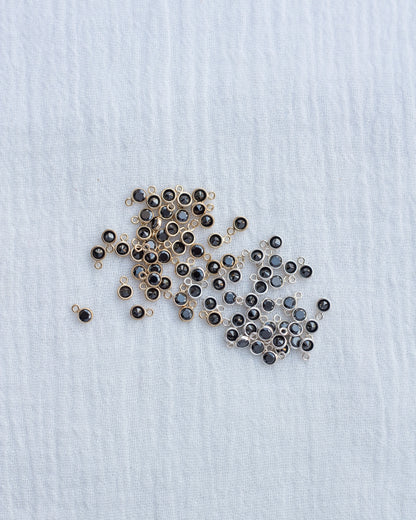 3mm Black CZ Charm, CH92