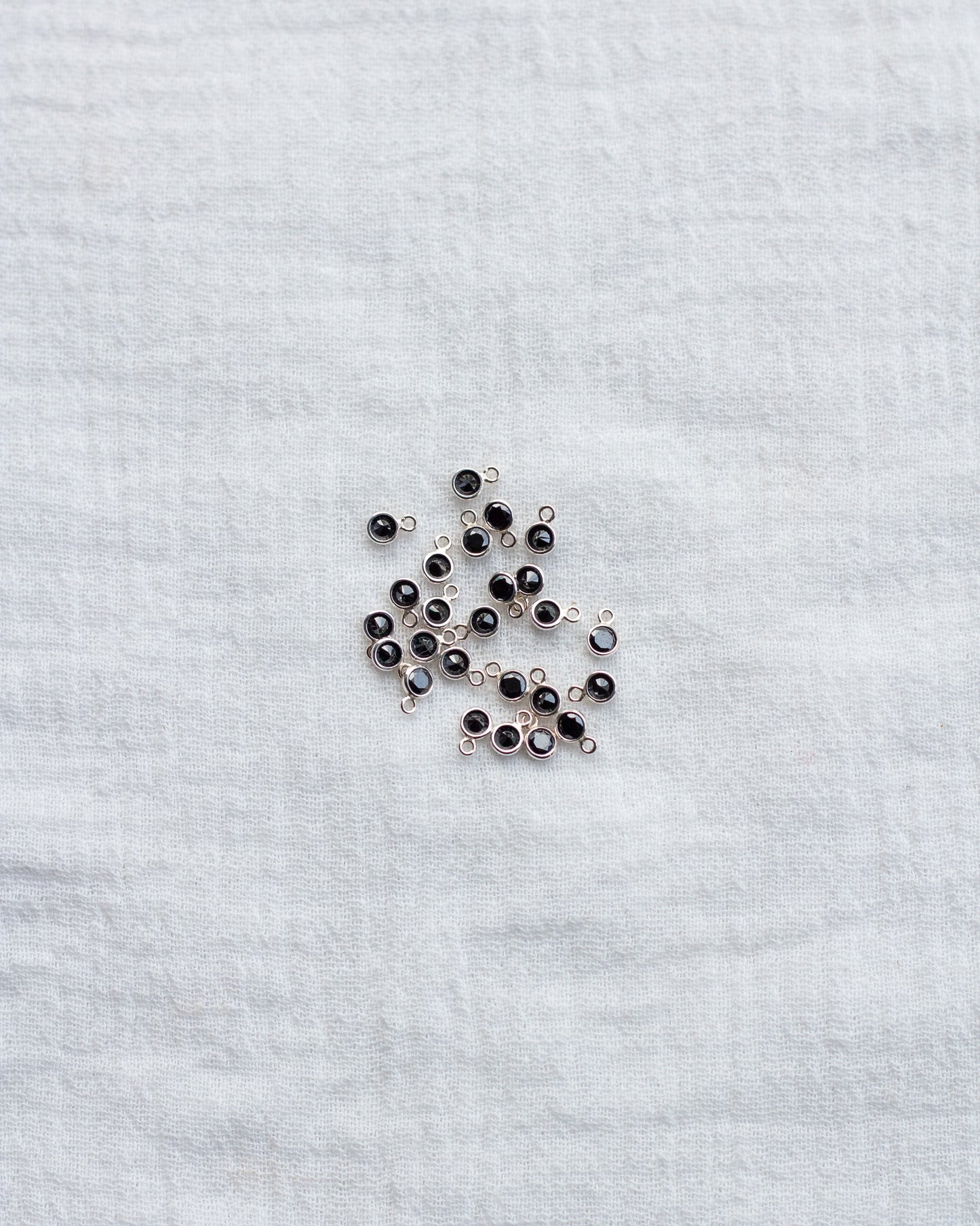 3mm Black CZ Charm, CH92