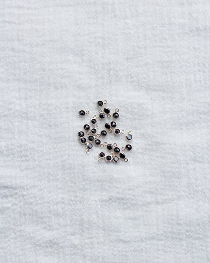 3mm Black CZ Charm, CH92