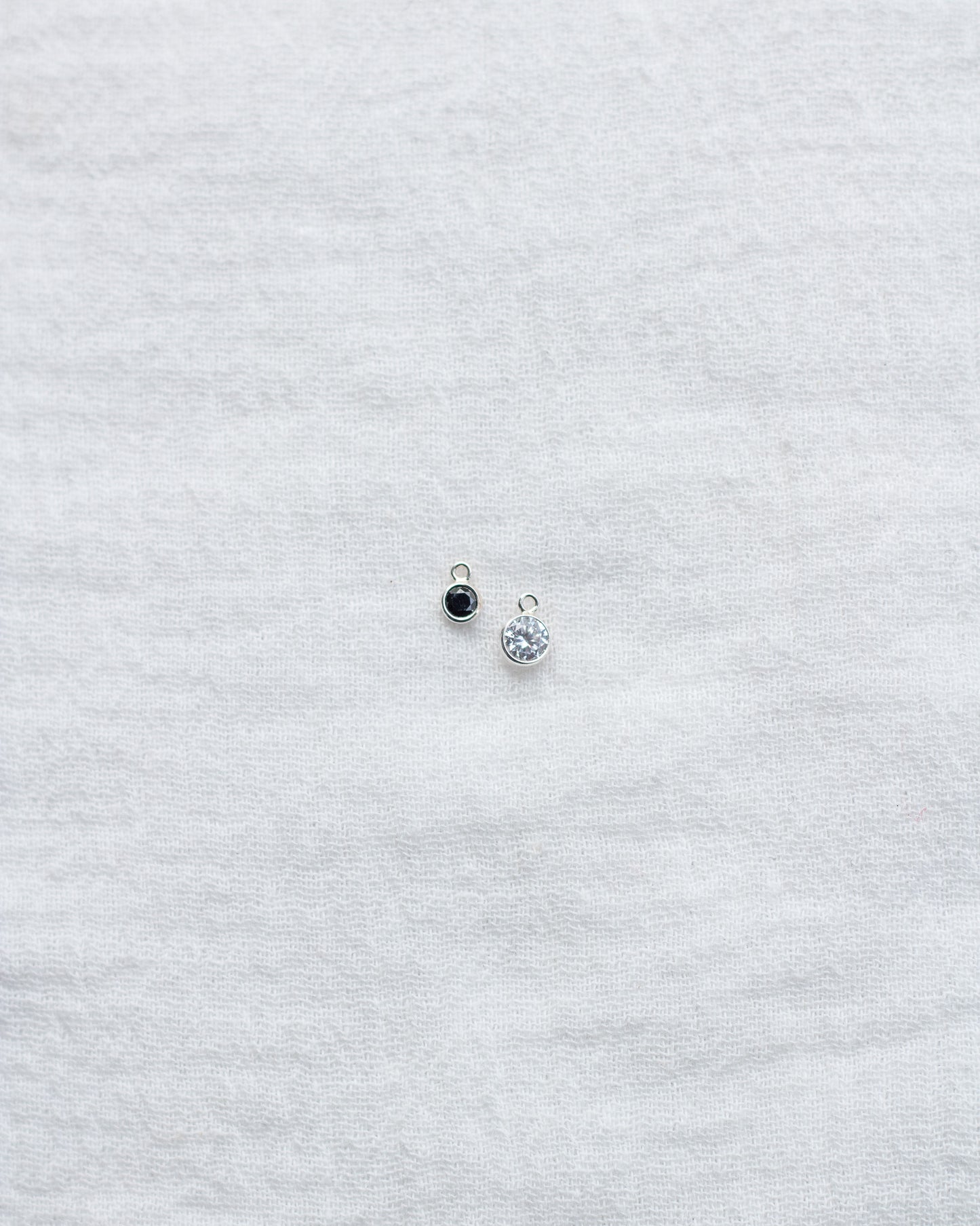 3mm Black CZ Charm, CH92