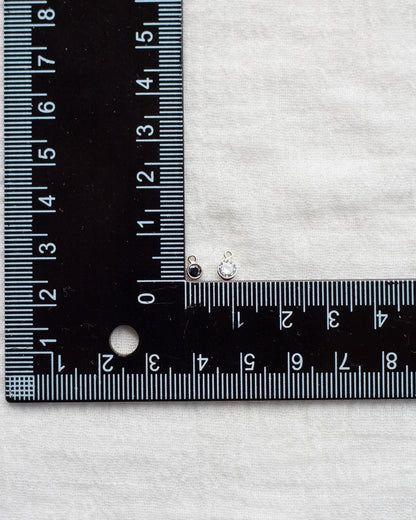 3mm Black CZ Charm, CH92