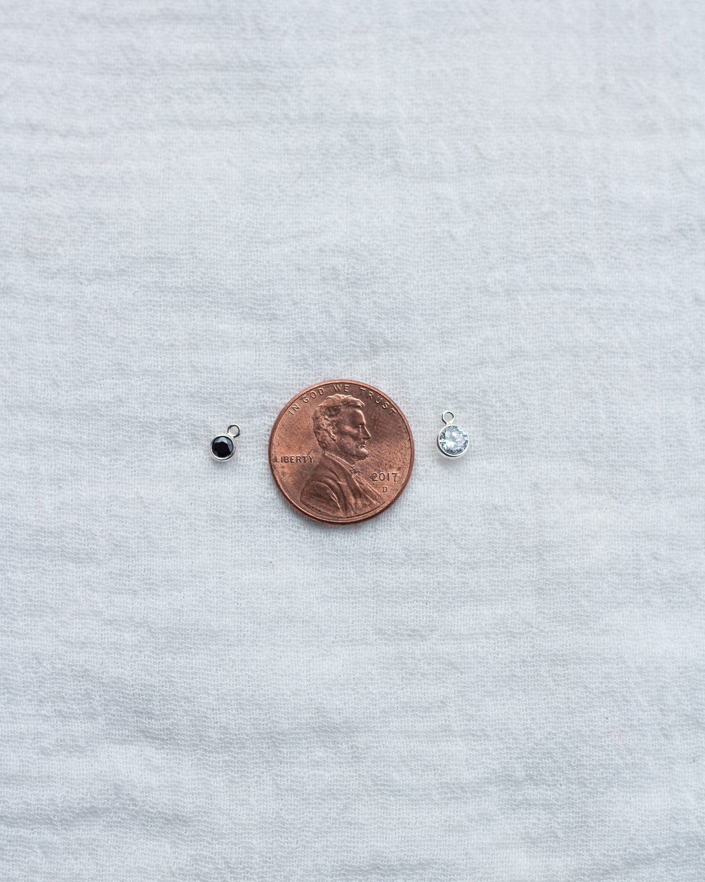 3mm Black CZ Charm, CH92