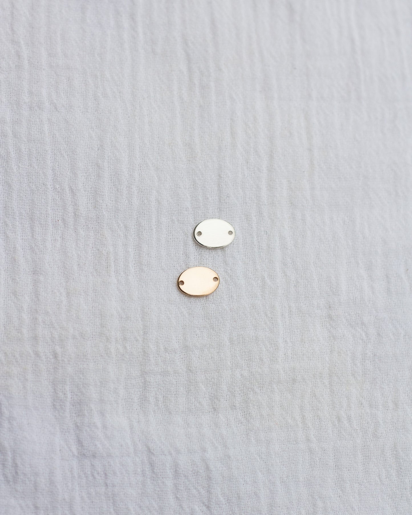 10x7mm Oval Blank with Two Holes, B37