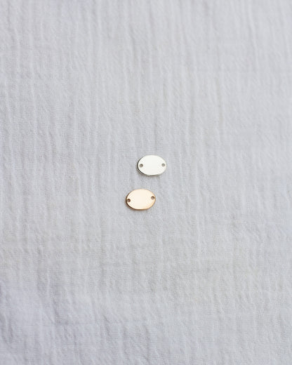 10x7mm Oval Blank with Two Holes, B37
