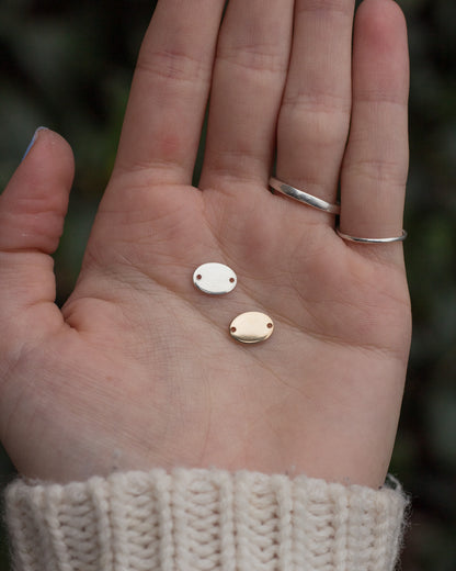 10x7mm Oval Blank with Two Holes, B37