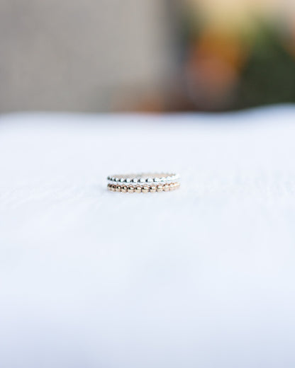 Double Beaded Band Ring, R33