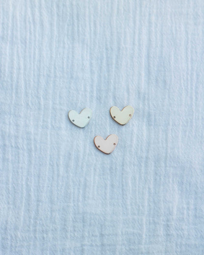 11x13mm Heart Blank with Two Middle Holes, B29