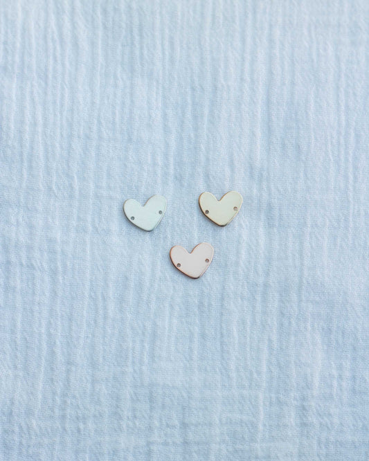 11x13mm Heart Blank with Two Middle Holes, B29