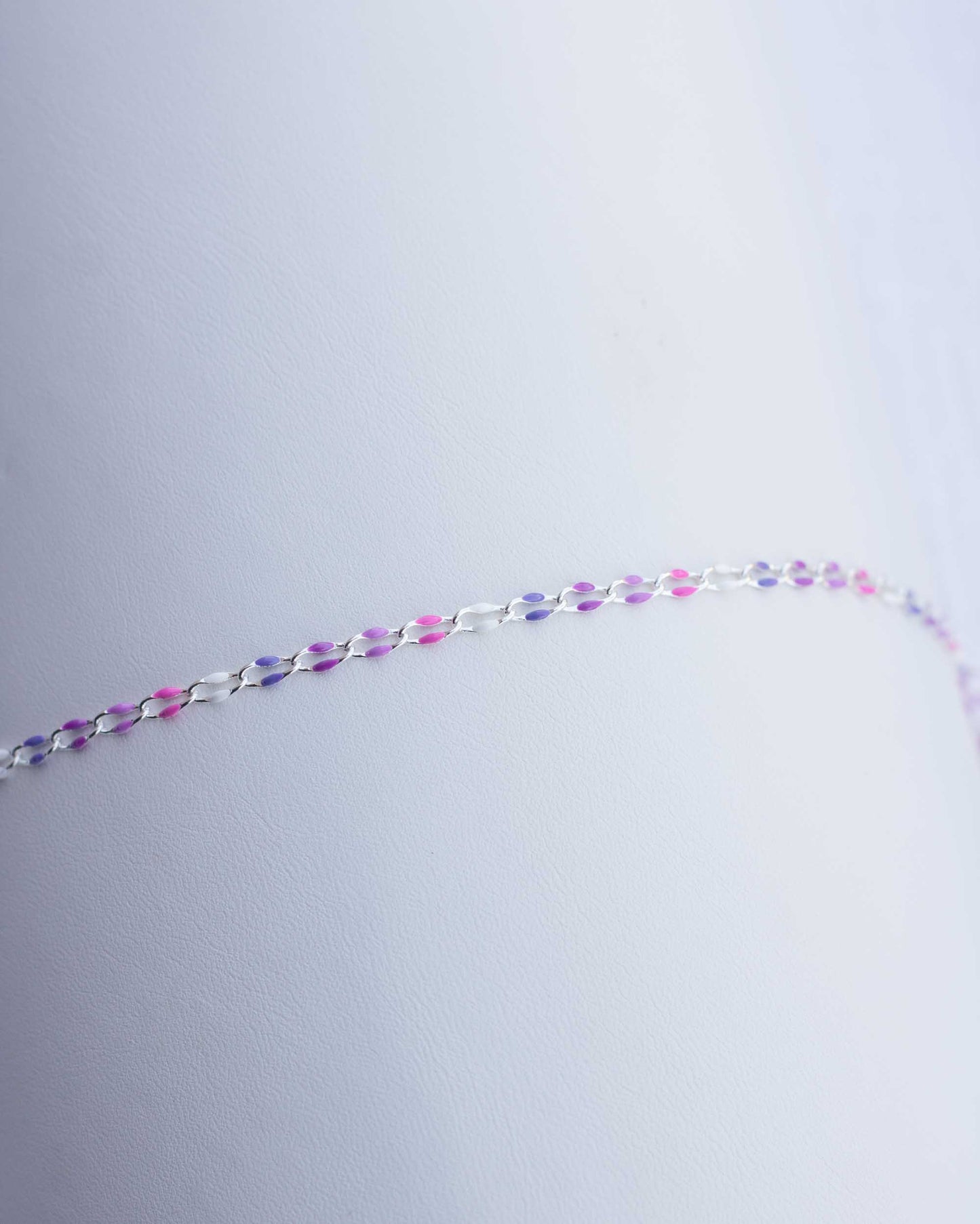 Pink and Purple Enamel Chain, SP138