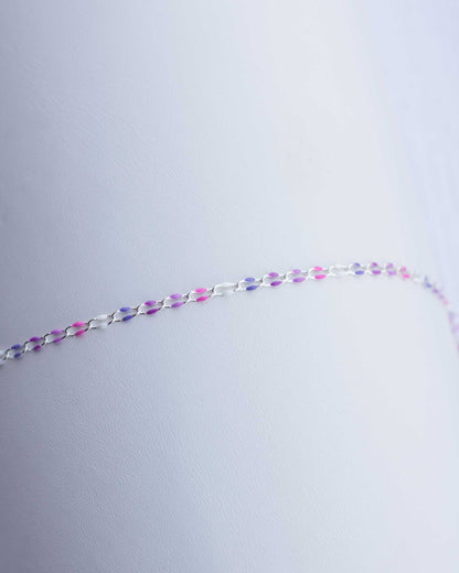 Pink and Purple Enamel Chain, SP138