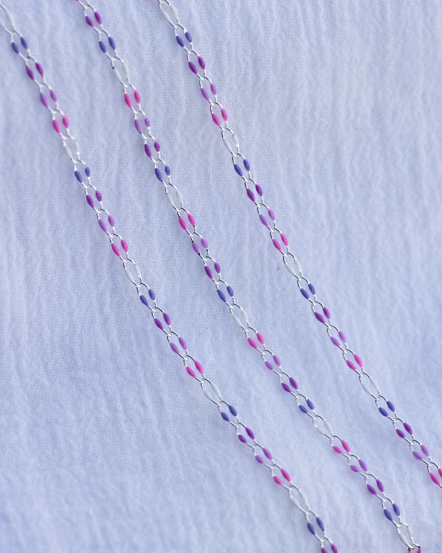Pink and Purple Enamel Chain, SP138