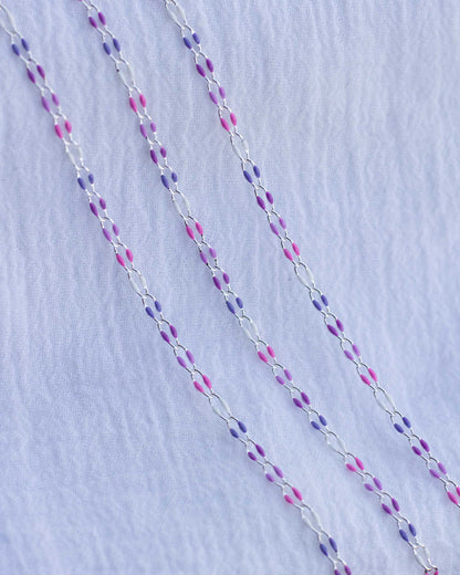 Pink and Purple Enamel Chain, SP138