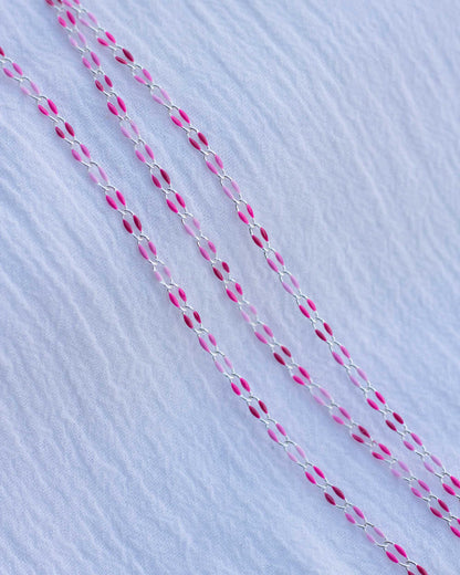 Pink Multi Color Enamel Chain, SP112