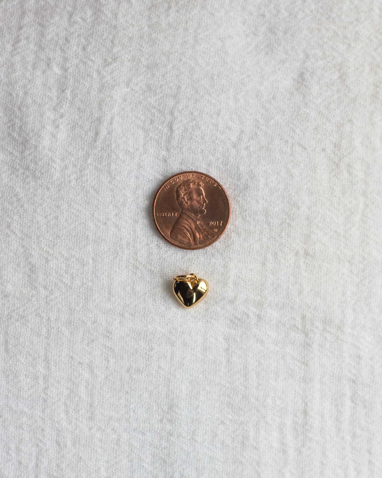 Domed Puff Heart Charm, CH98