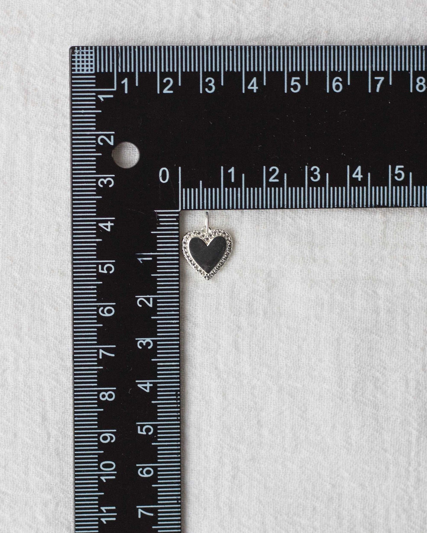 Pave Border CZ Heart Charm, CH100
