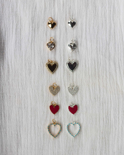 Pave CZ Heart Charm, CH101