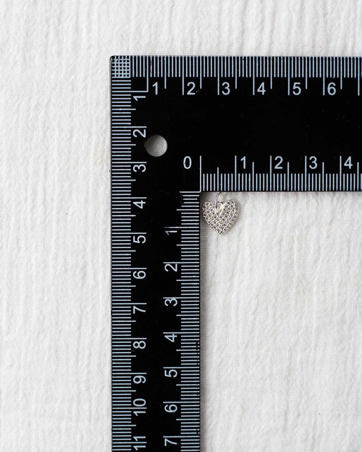 Pave CZ Heart Charm, CH101