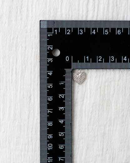 Pave CZ Heart Charm, CH101