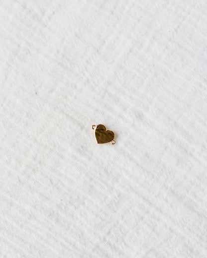 Hammered Texture Heart Connector, CN135