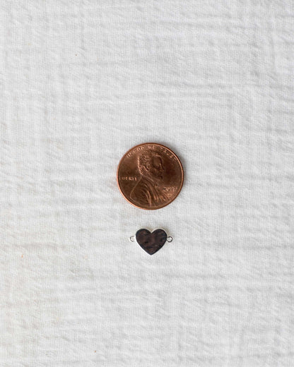 Hammered Texture Heart Connector, CN135