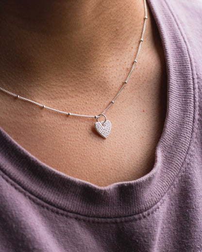 Pave CZ Heart Charm, CH101